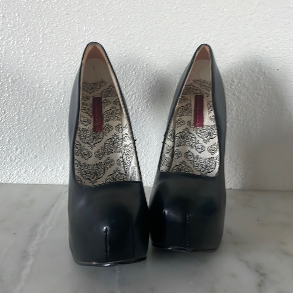 Black bordello platform shoes
